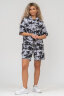 Женский костюм с шортами 36637 тай дай серый