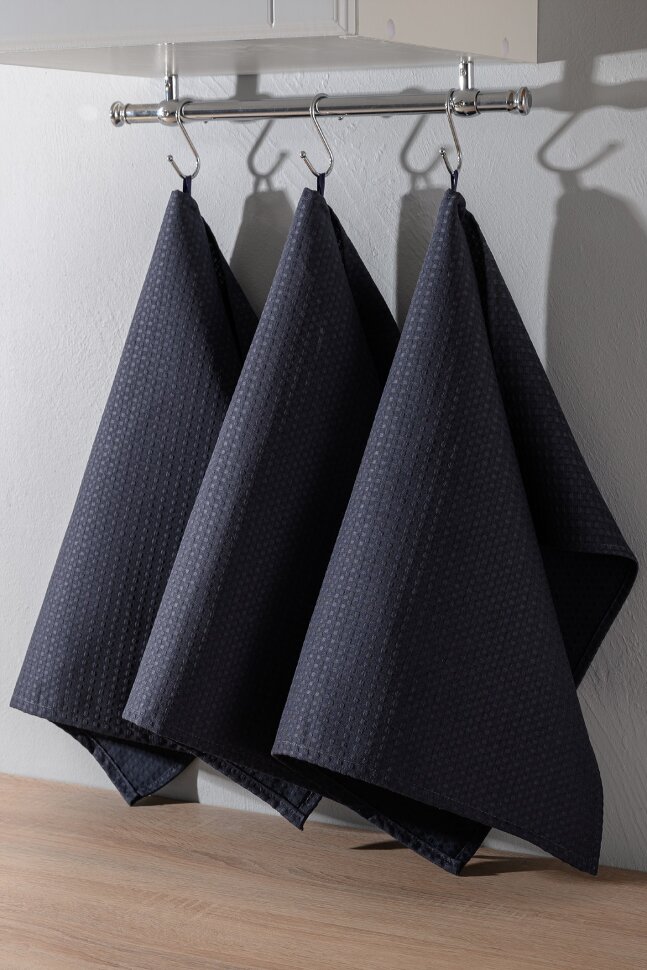 Полотенце кухонное в подарочном коробе графит