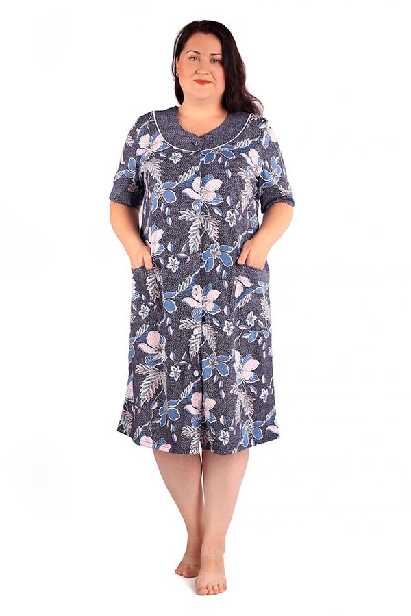 Халат Наташа голубой К-319