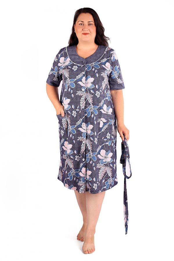 Халат Наташа голубой К-319