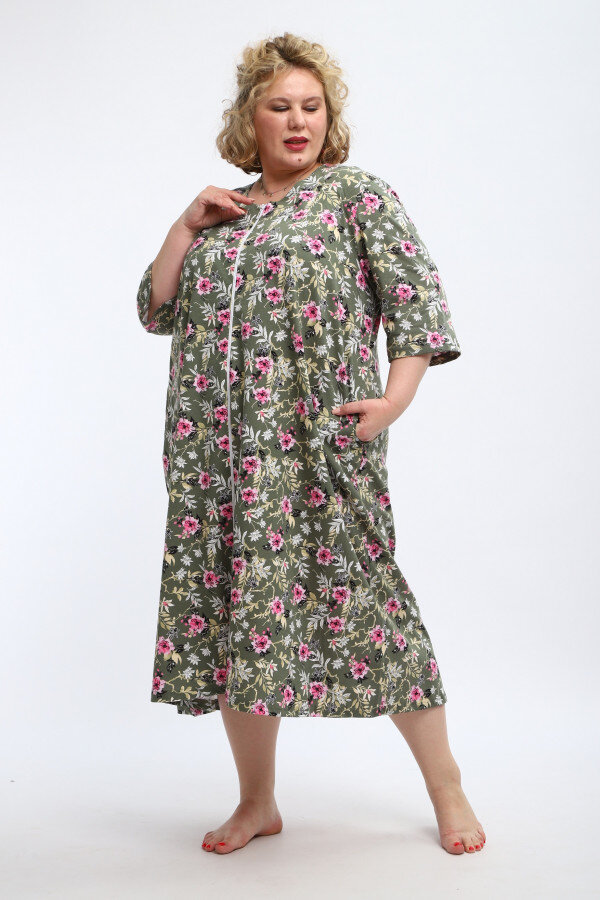 Халат Зима оливка ХГ-020