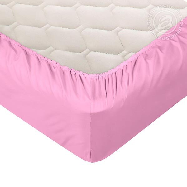 Простыня на резинке Сиреневая, сатин