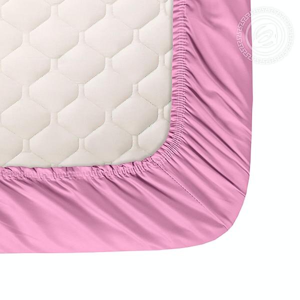 Простыня на резинке Сиреневая, сатин