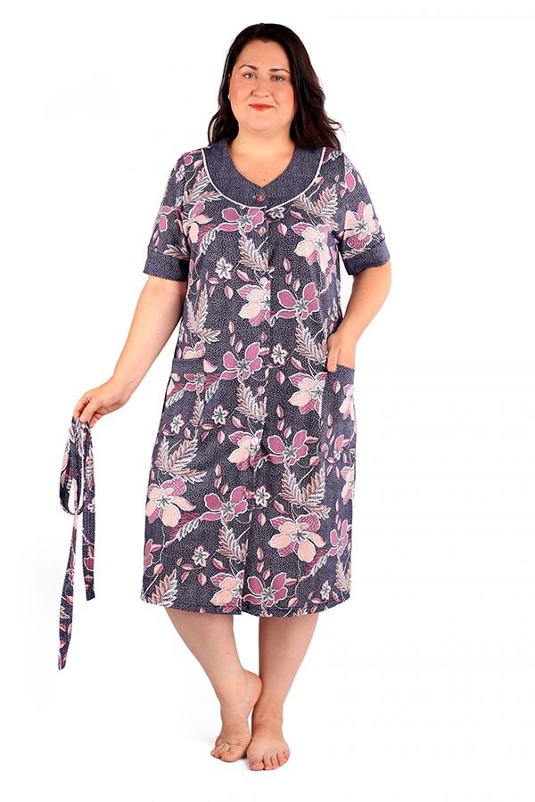 Халат Наташа розовый К-319