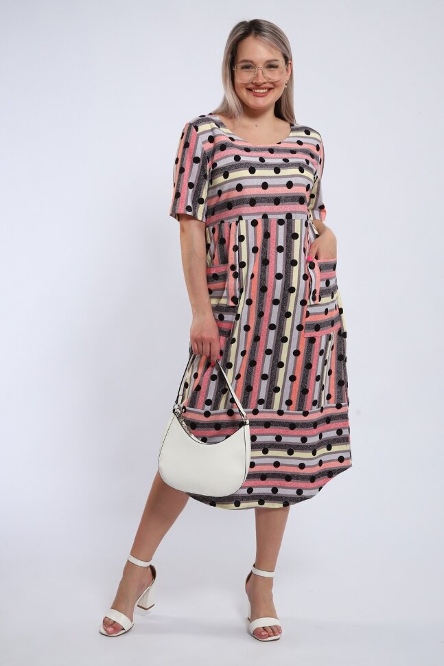 Платье женское 721 Агнесса коралловый