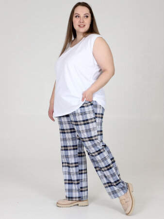 Брюки Шахматы синий БМ-05-2