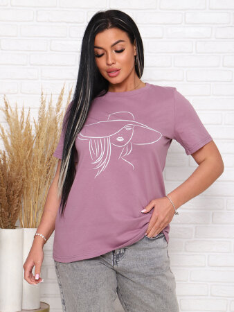 Миледи лиловый футболка женская