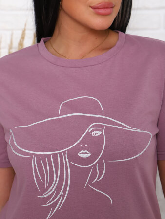 Миледи лиловый футболка женская