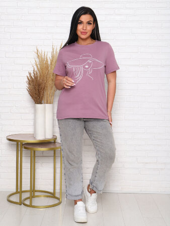 Миледи лиловый футболка женская