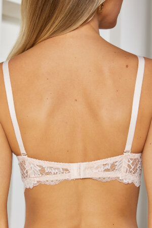 Женский бюстгальтер кружевной HoneyFormat 8038 с формованной чашей бежевый