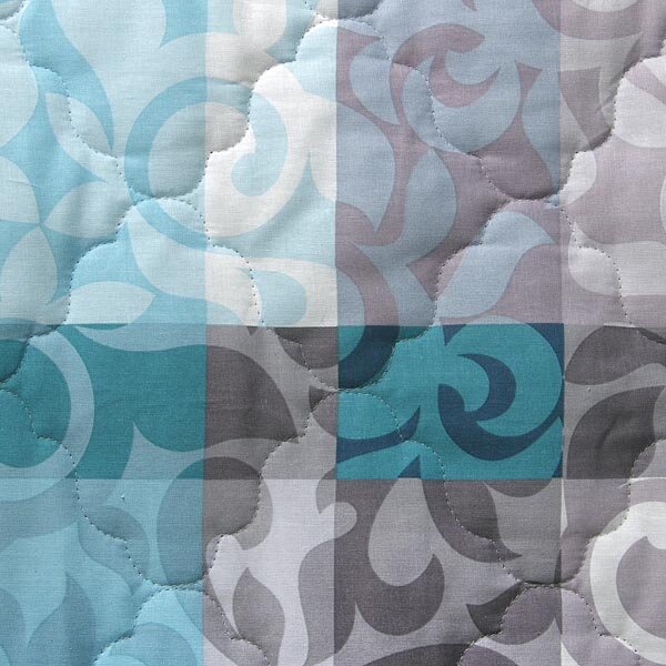 Покрывало стеганое Бруно голубой, перкаль