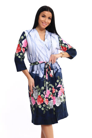 Халат Женский ЕХЛ-1057 синий