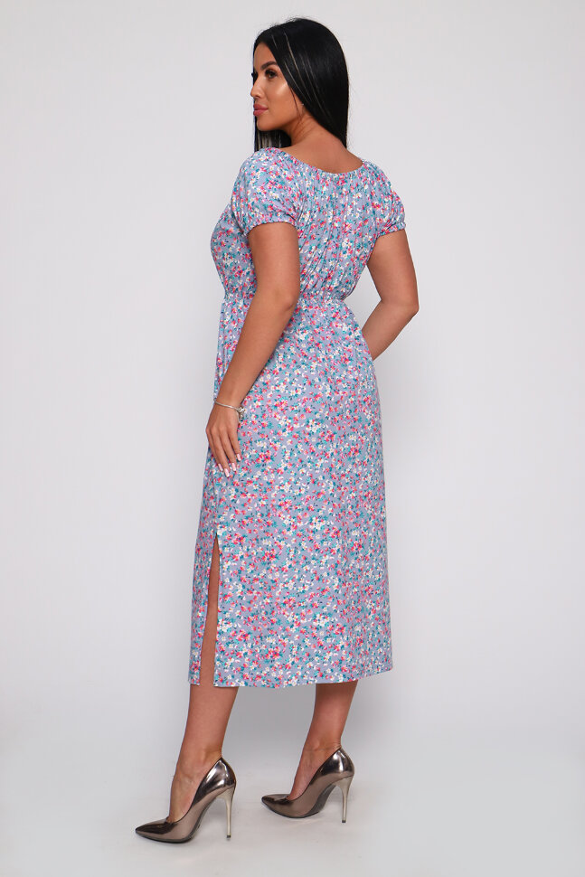 Платье женское 71068 серо-голубой