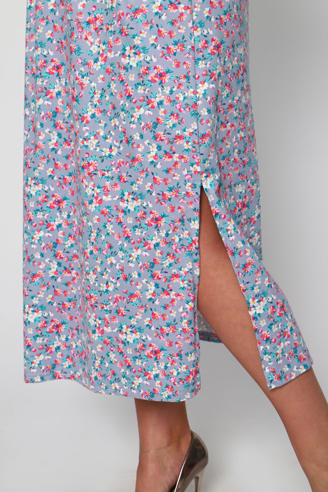 Платье женское 71068 серо-голубой