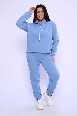 Женский костюм с брюками 80027 голубой