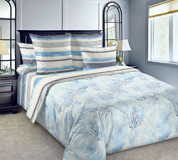 Морские глубины постельное белье сатин