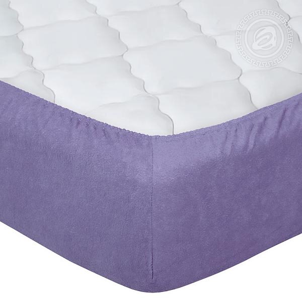 Простыня на резинке Сирень, махра