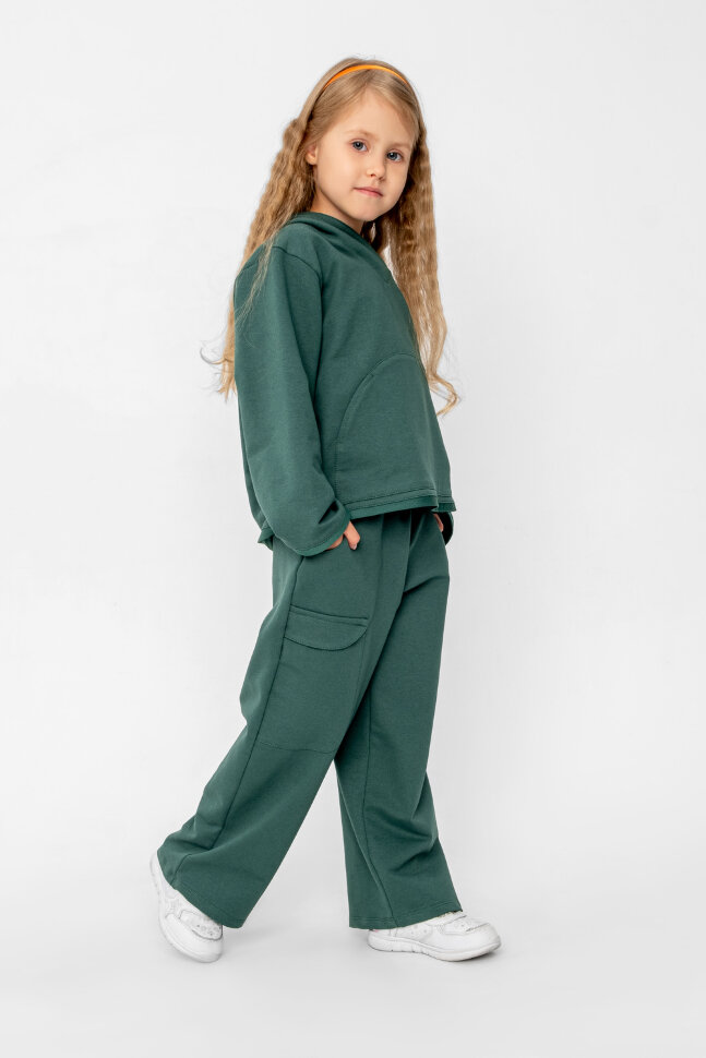 Костюм с брюками для девочки Мерлин Изумрудный