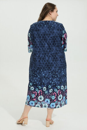 Халат Кадриль синие цветы ХГ-06-15