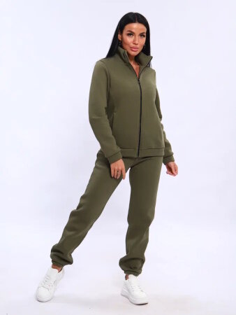 Женский костюм с брюками 19129 хаки