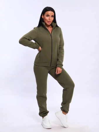 Женский костюм с брюками 19129 хаки