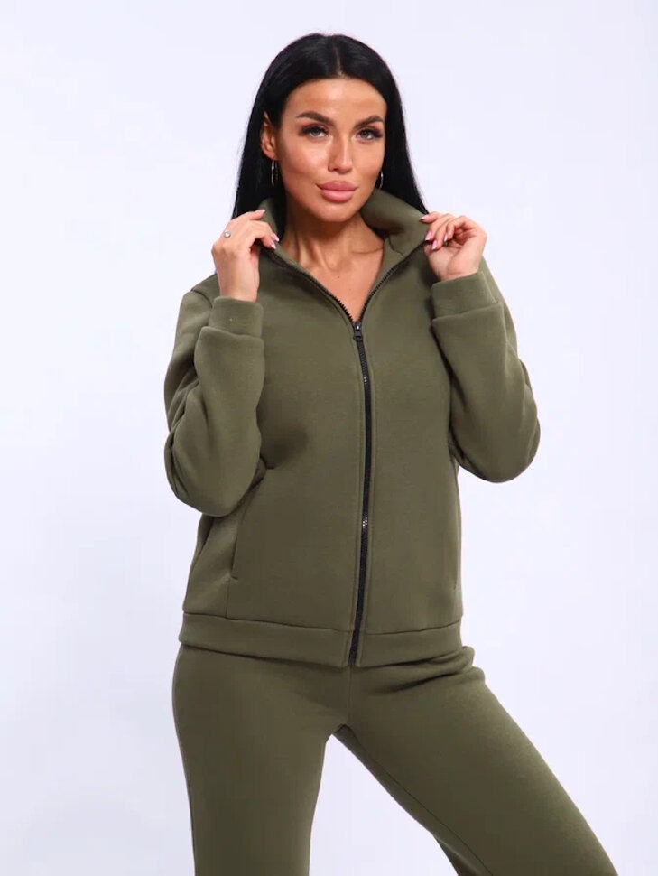 Женский костюм с брюками 19129 хаки