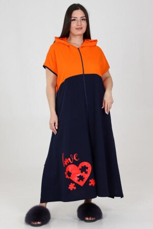 Халат Горячее сердце оранж ХГ-311-2