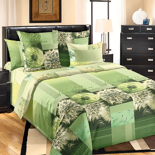 КПБ Одуванчик бязь зеленый сем.