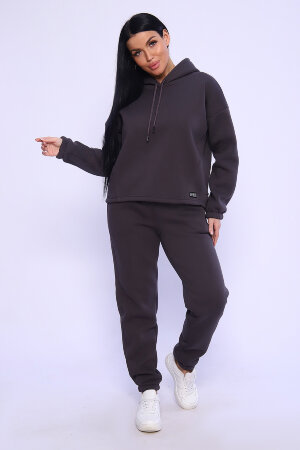Женский костюм с брюками 80027 графит