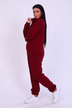 Женский костюм с брюками 19129 бордо