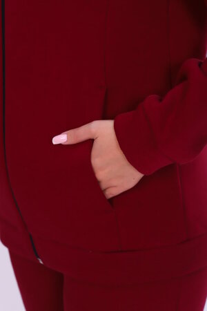 Женский костюм с брюками 19129 бордо