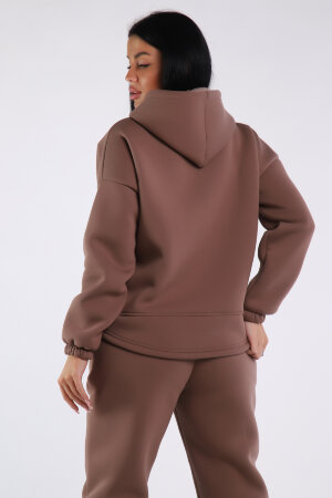 Женский костюм с брюками 80027 кофе с молоком