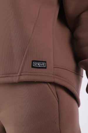 Женский костюм с брюками 80027 кофе с молоком