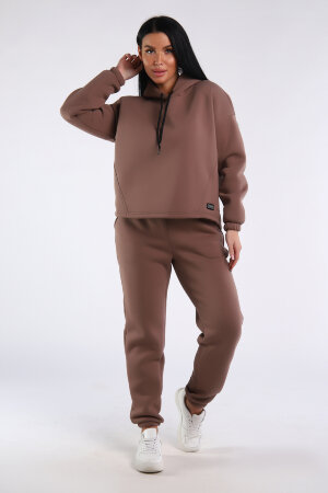 Женский костюм с брюками 80027 кофе с молоком