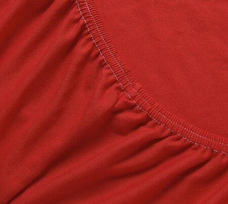 Простыня на резинке Терракот, трикотаж