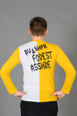 Детский лонгслив для мальчика 83017 желтый