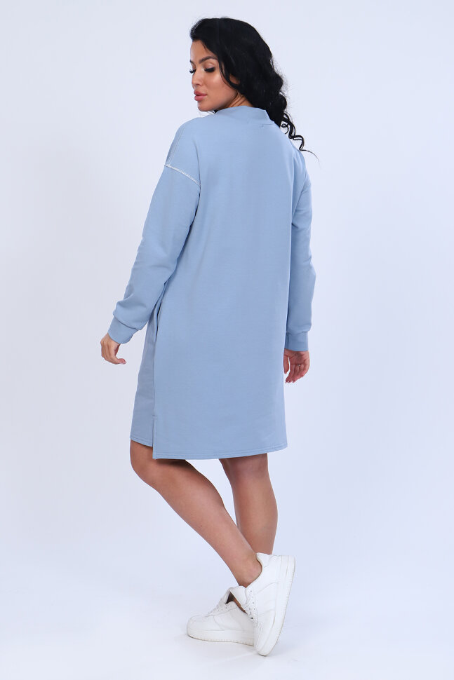 Платье женское 82015 серо-голубой