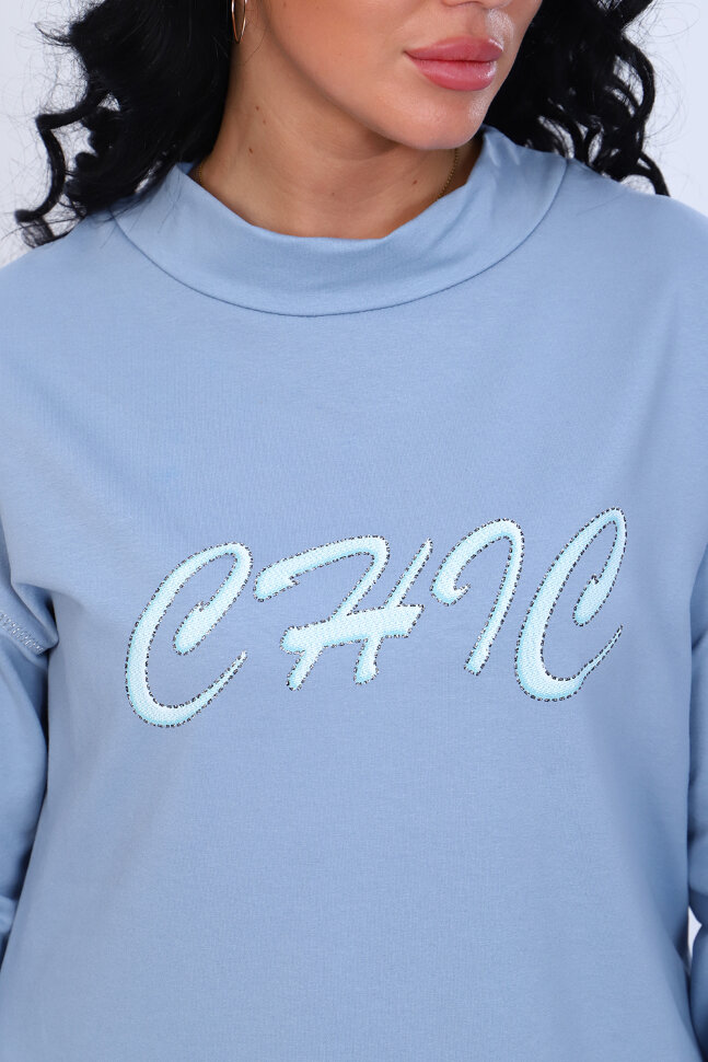 Платье женское 82015 серо-голубой