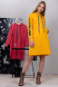 Женская толстовка-платье 6167 желтый