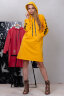 Женская толстовка-платье 6167 желтый