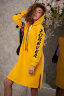 Женская толстовка-платье 6167 желтый