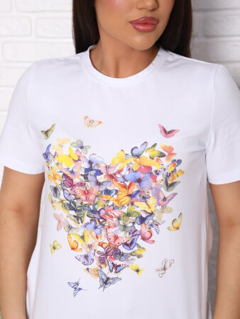 Сердце футболка женская