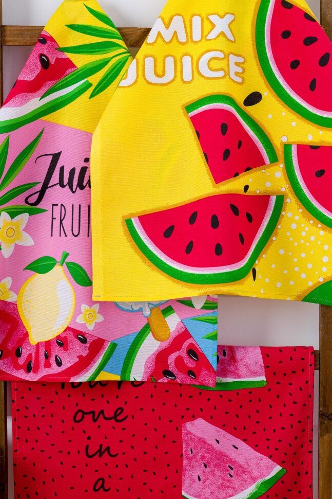 Полотенце кухонное Арбузы набор 3 шт