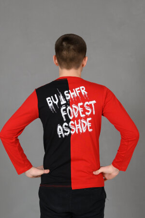 Детский лонгслив для мальчика 83017 красный