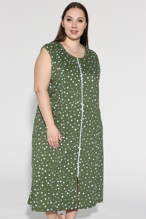 Халат Мята - зеленый горох ХГ-037-12