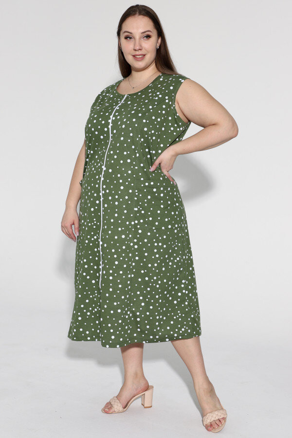 Халат Мята - зеленый горох ХГ-037-12