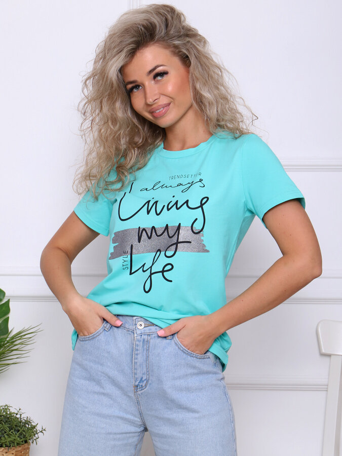 Элиза ментол футболка женская