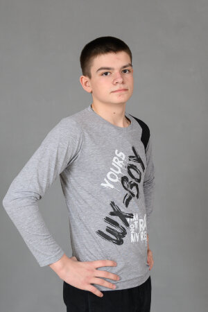 Детский лонгслив для мальчика 83017 меланж
