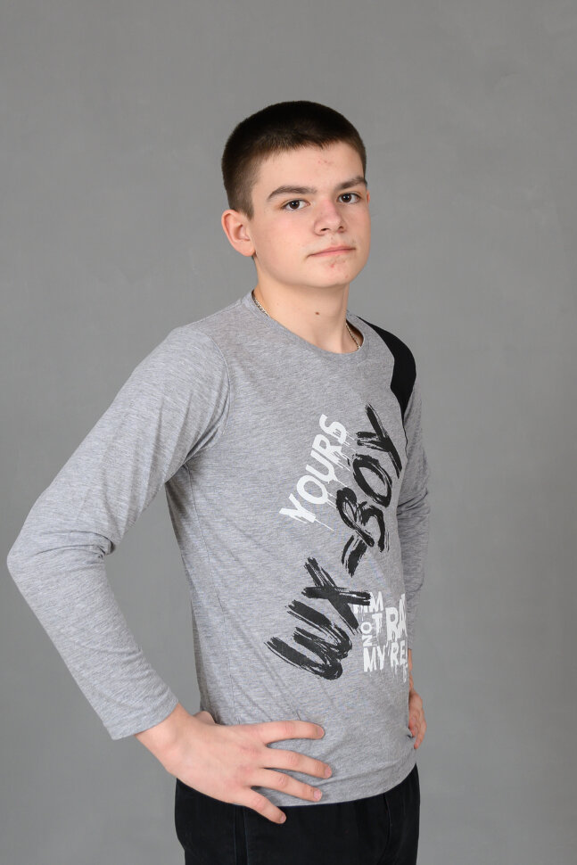 Детский лонгслив для мальчика 83017 меланж