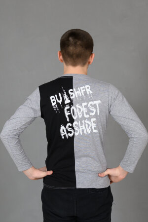 Детский лонгслив для мальчика 83017 меланж